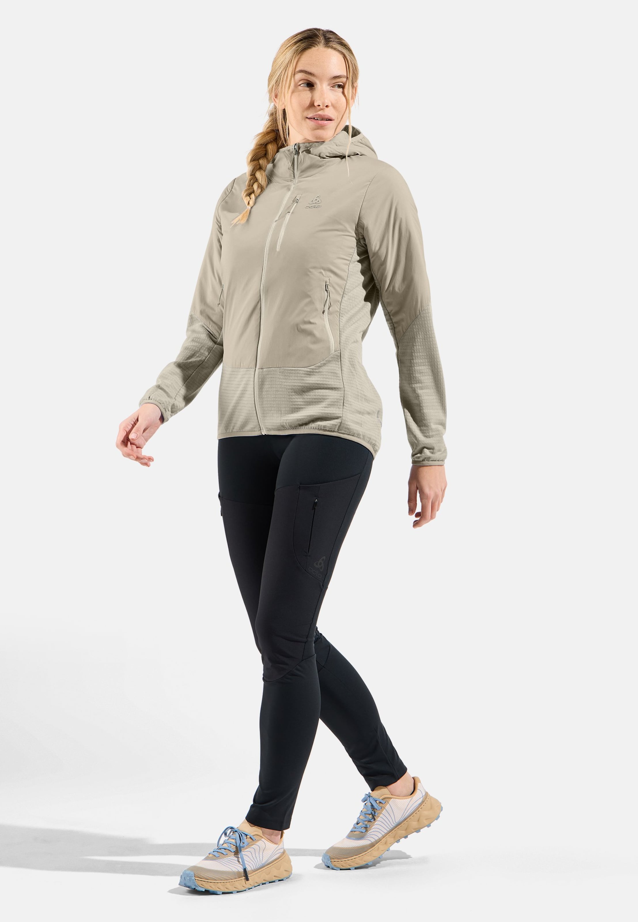 Isolierte Ascent Hybridjacke mit Wolle in agate gray