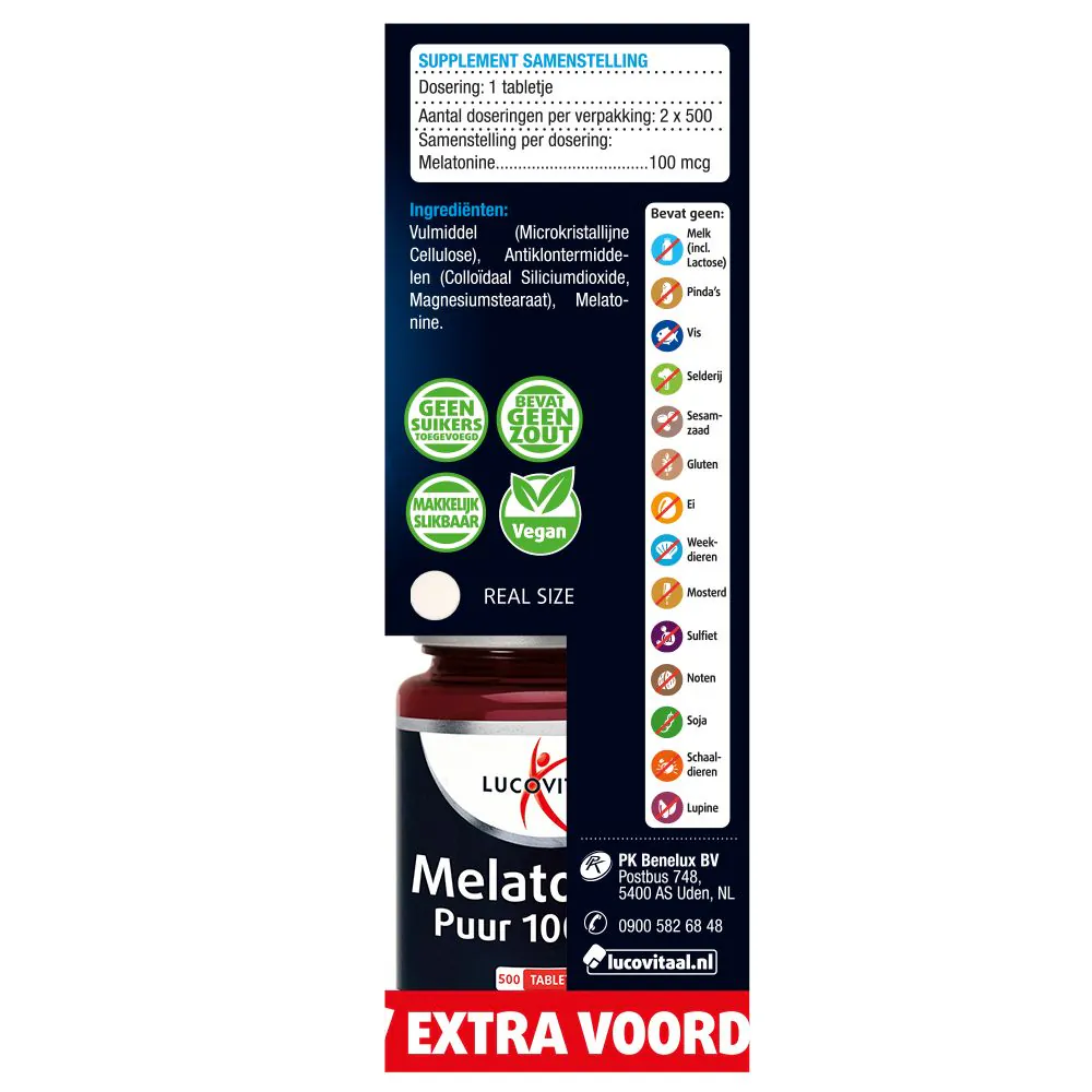 Melatonine Puur 100 mcg tabletten