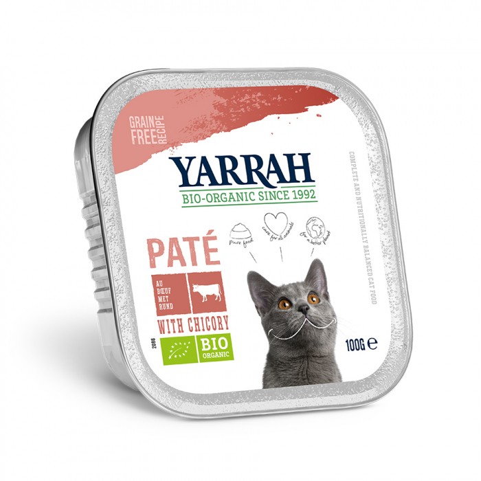 Yarrah pâtée bio sans céréales - Lot 16 x 100g