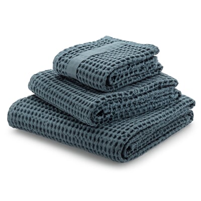 Handtuch Waffelpiqué, Hellblau, Badetuch