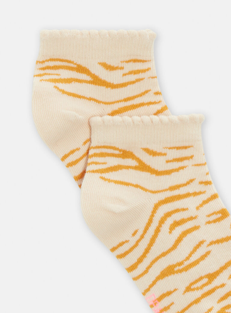 Chaussettes motif zèbre pour fille