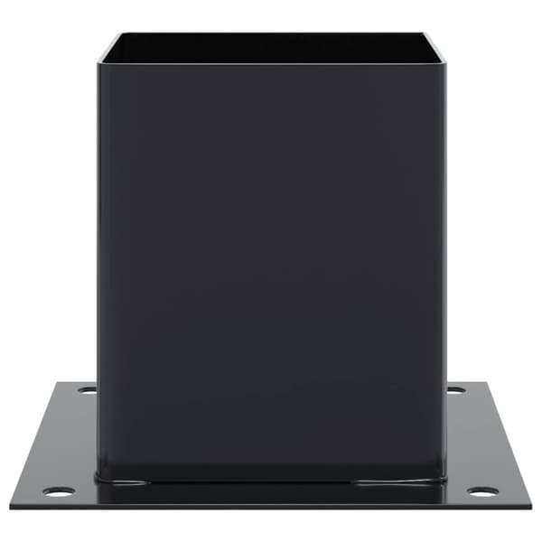 vidaXL Stolpebunner firkantet 12 stk 101x101 mm pulverlakkert stål