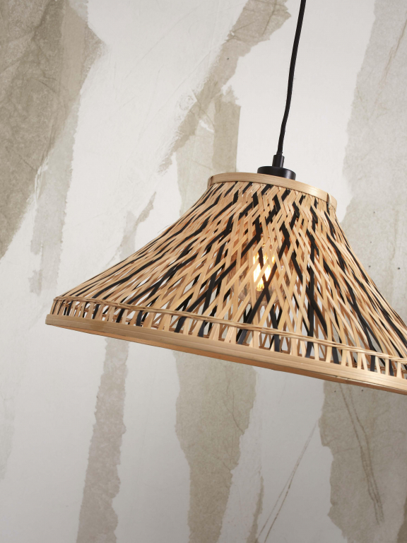 Good&Mojo Tahiti hanglamp Ø45 zwart/naturel