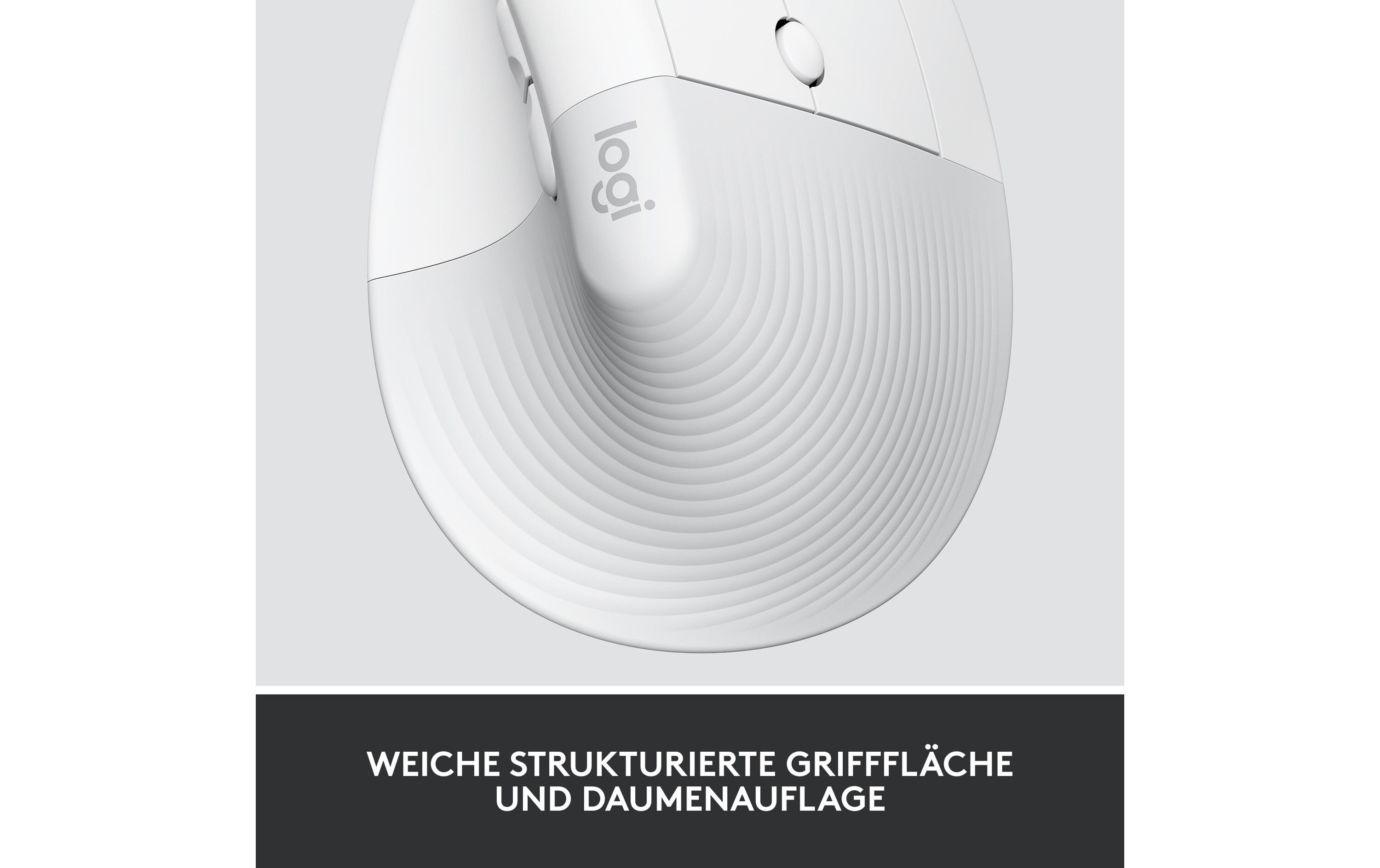 Ergonomische Maus Lift for Business Off-whiteKomfortable ergonomische Maus mit vertikalem Design für kleine bis mittelgrosse Hände