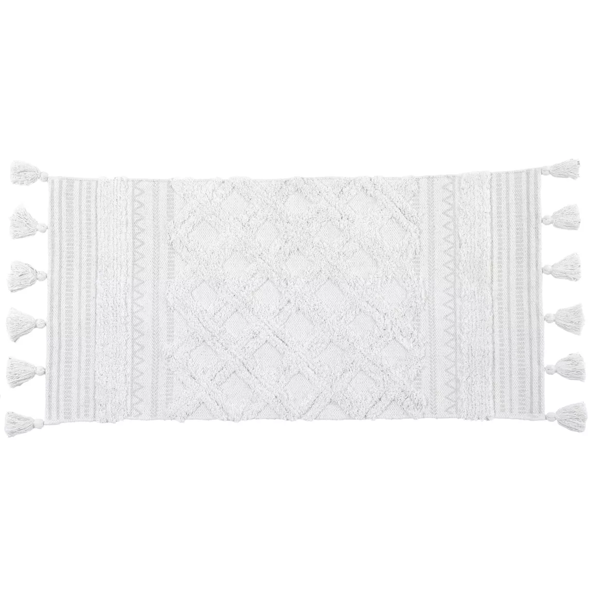 Tapis salon coton (45 x 90 cm) Gabriel Blanc