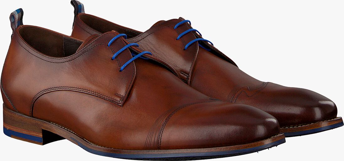 FLORIS VAN BOMMEL cognac floris van bommel nette schoenen sfm-30118