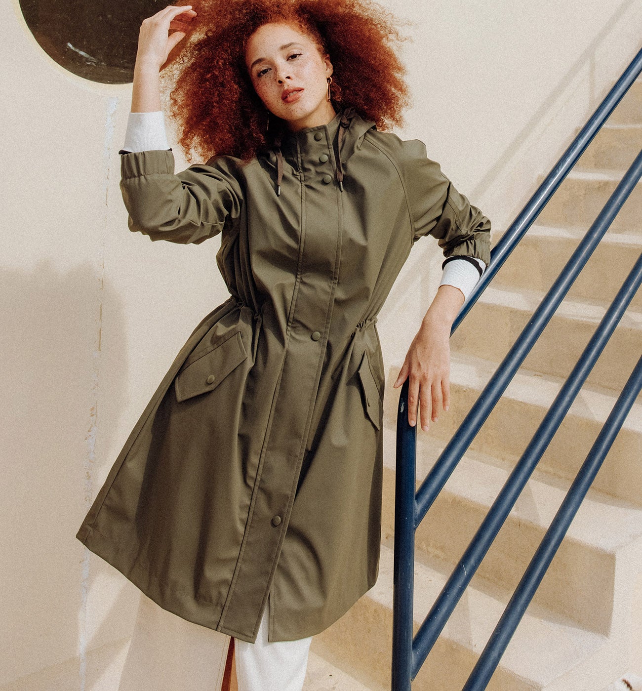Parka déperlante unie Femme - Kaki