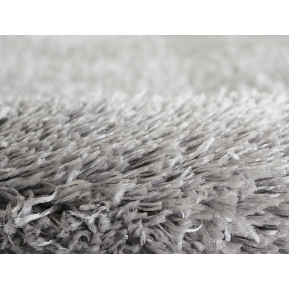 Tapis salon, chambre uni gris à poils long shaggy pour salon et chambre 60x90cm- décoration- mobilier d'intérieur