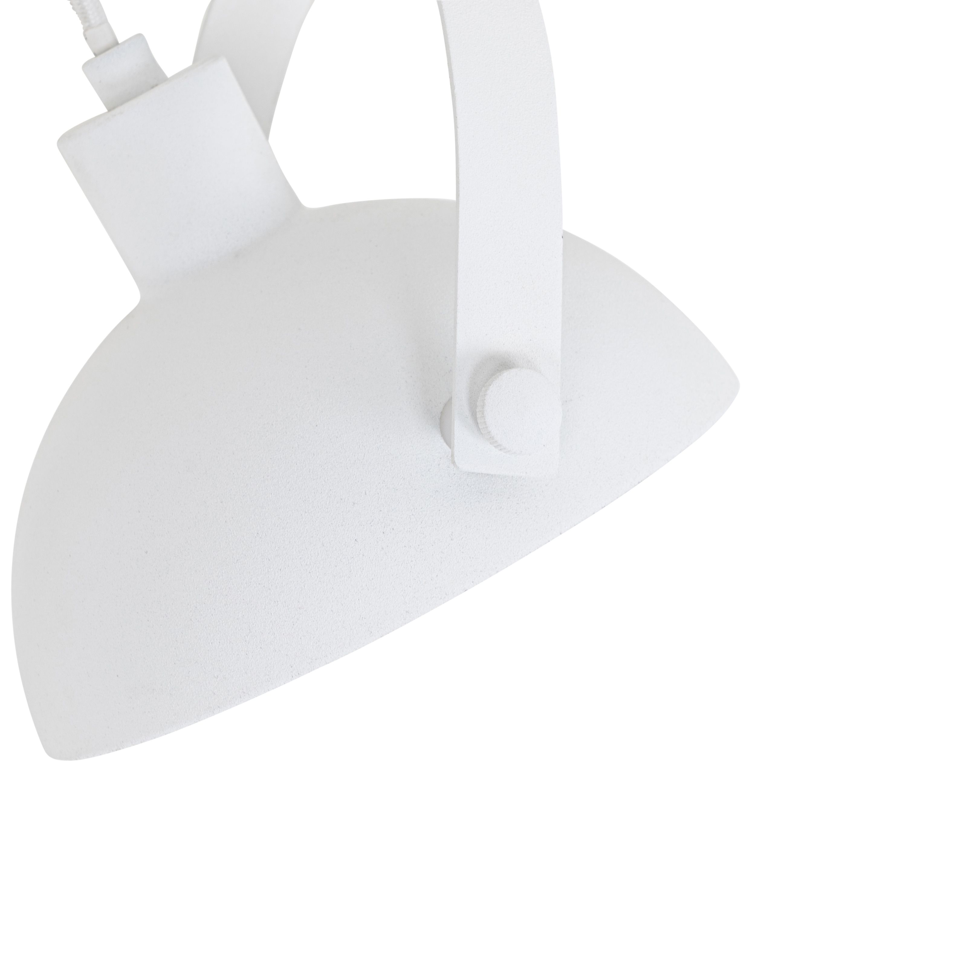 Industriële plafondlamp wit met zilver 15 cm verstelbaar - Magnax