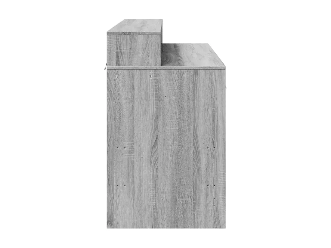 Bureau et lumières LED sonoma gris 120x55x91cm bois ingénierie