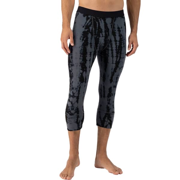 Collant thermique MONS ROYALE CASCADE MERINO FLEX 200 3/4 GARMENT DYED-GREY TIE DYE