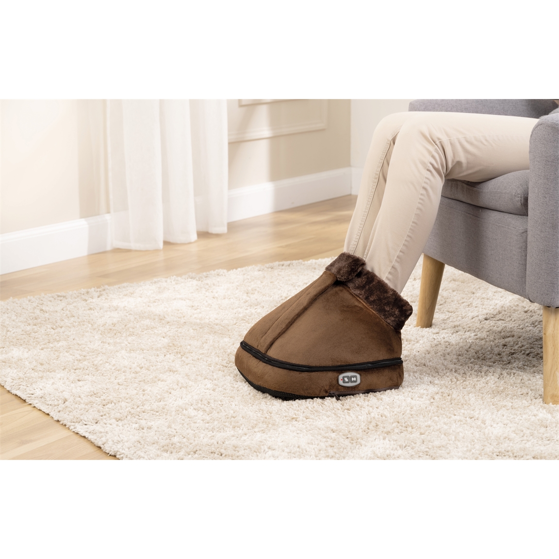 Chaussons/coussin massage chauffant