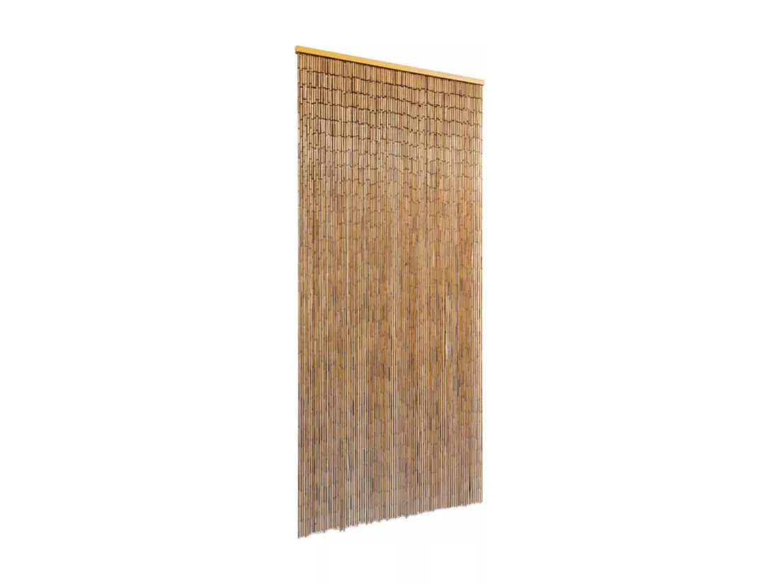 Rideau de porte Bambou bambou marron 90 x 90 x 200 cm DEC022172