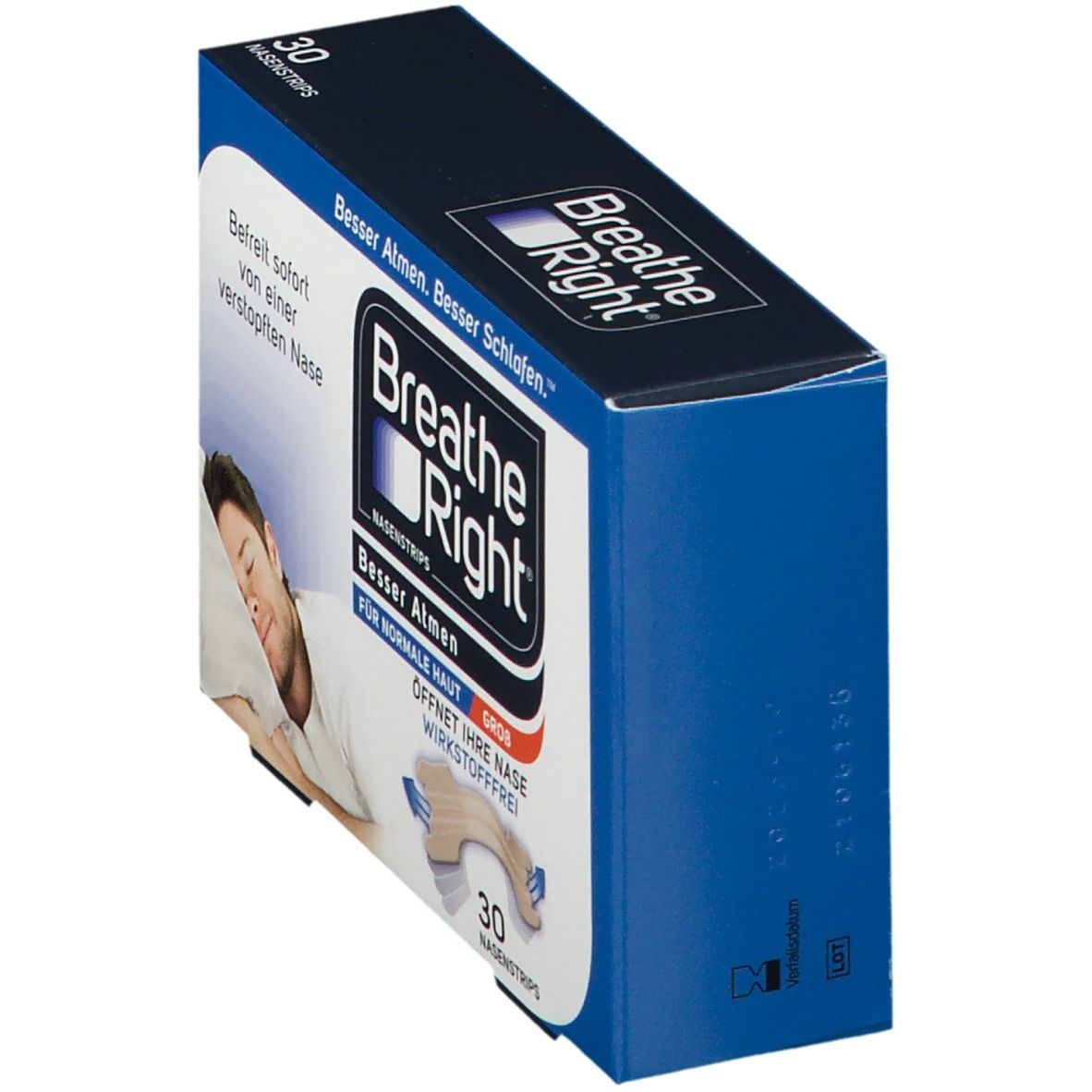 Besser Atmen Breathe Right Nasenstrips beige, groß