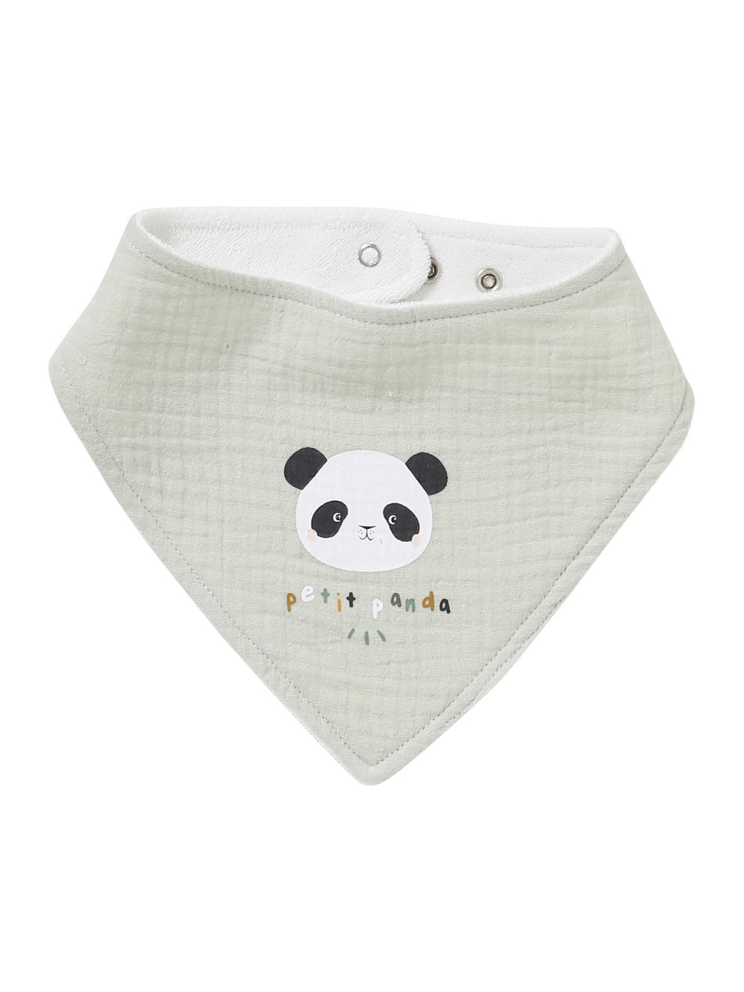 Vertbaudet 3er-Pack Baby Halstücher, Baumwoll-Musselin pack grün panda