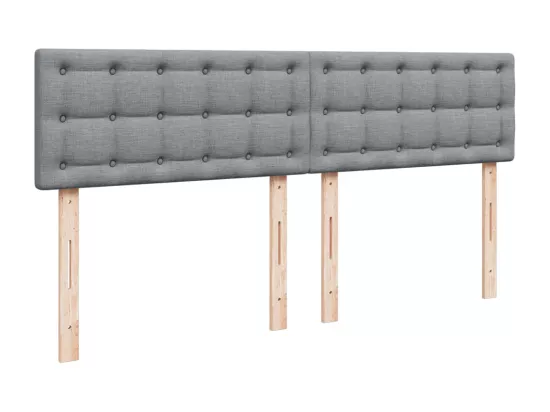 Sommier à lattes de lit avec matelas Gris clair 180x200cm Tissu