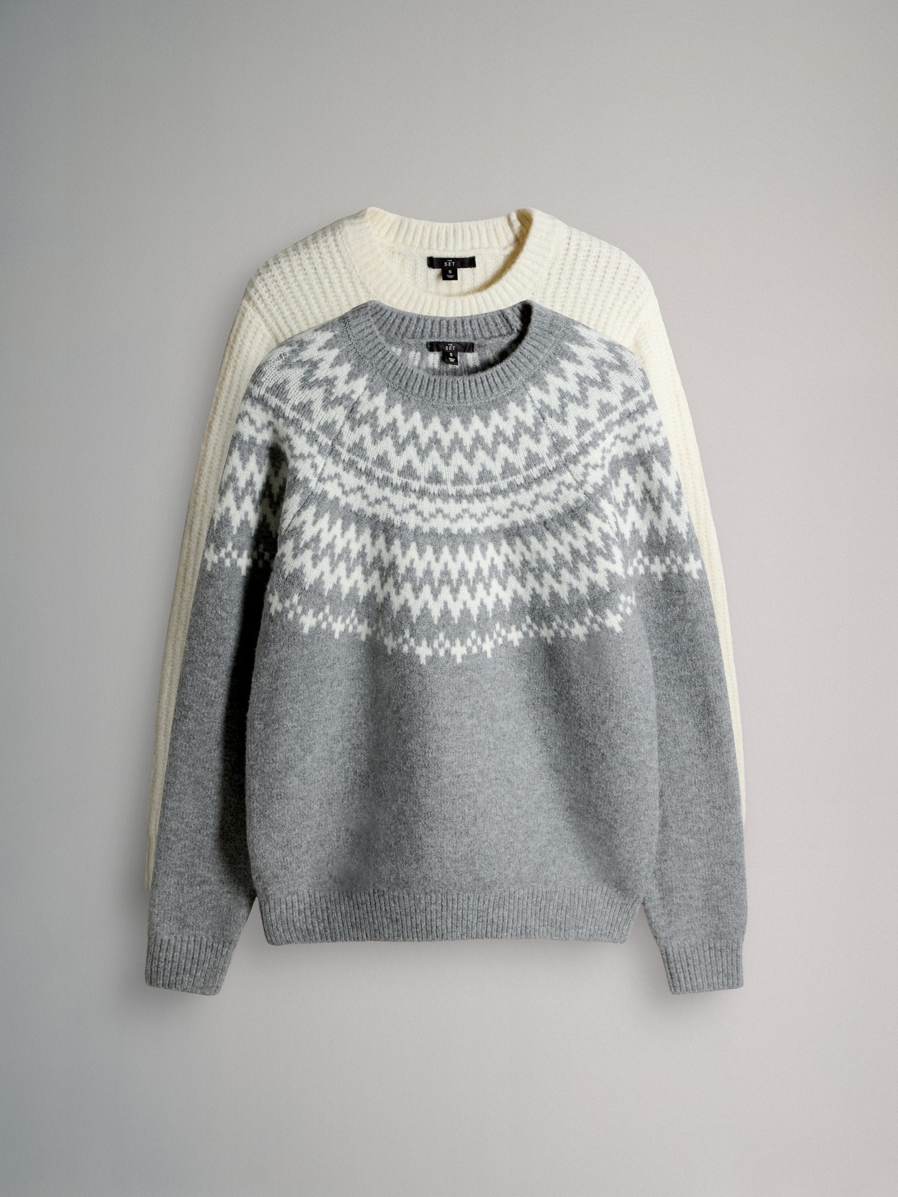 The Set 2 Pack Mens Family Fairilse Crew Knit Jumpers