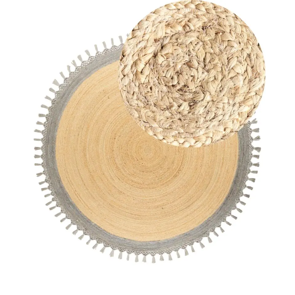 MARTS - Vloerkleed - Beige/Grijs - 200 cm - Jute