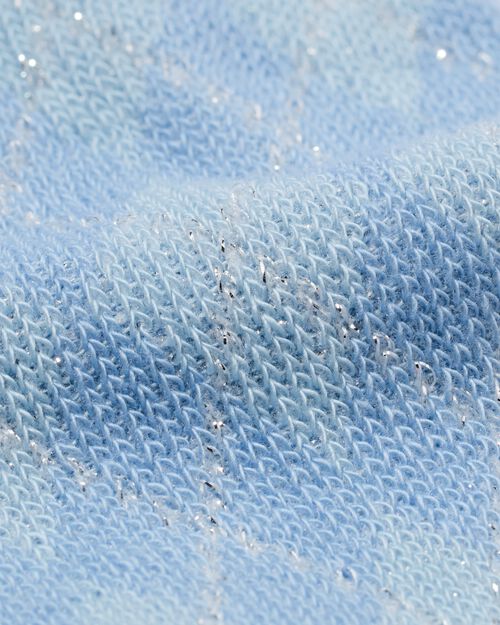 chaussettes à carreaux en coton bleu clair