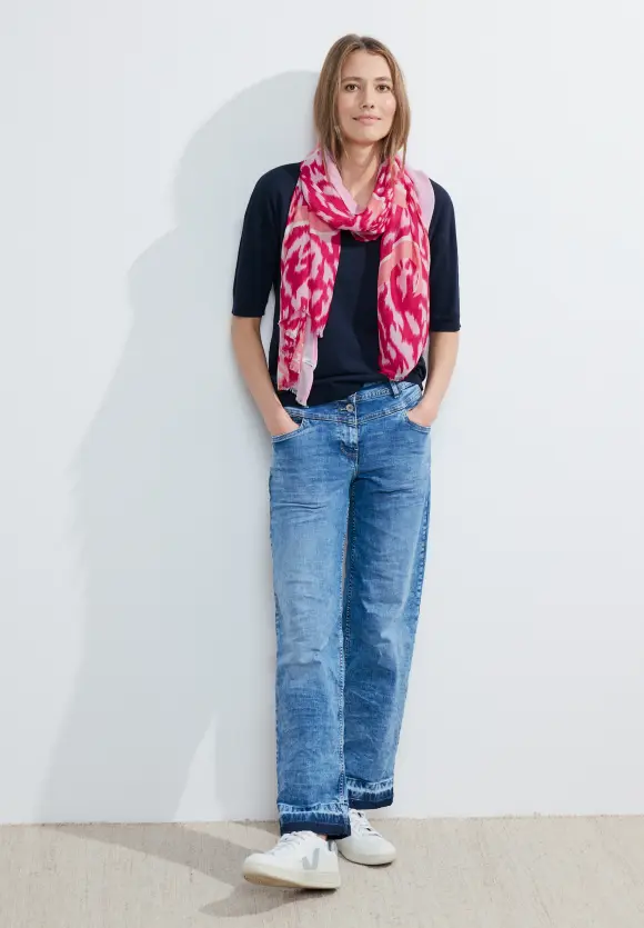 Print Modalschal - pink sorbet