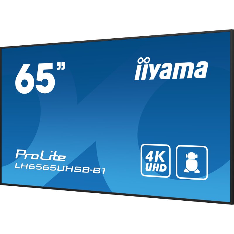 iiyama LH6565UHSB-B1 Écran d'affichage dynamique En forme de kiosk 163,8 cm (64.5
