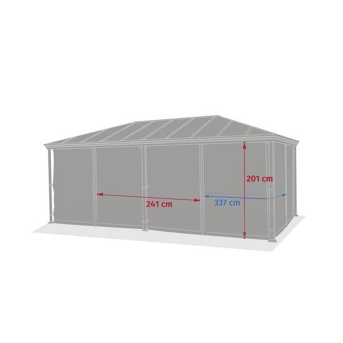 Rideaux pour pergola BELIZE Gris Ardoise