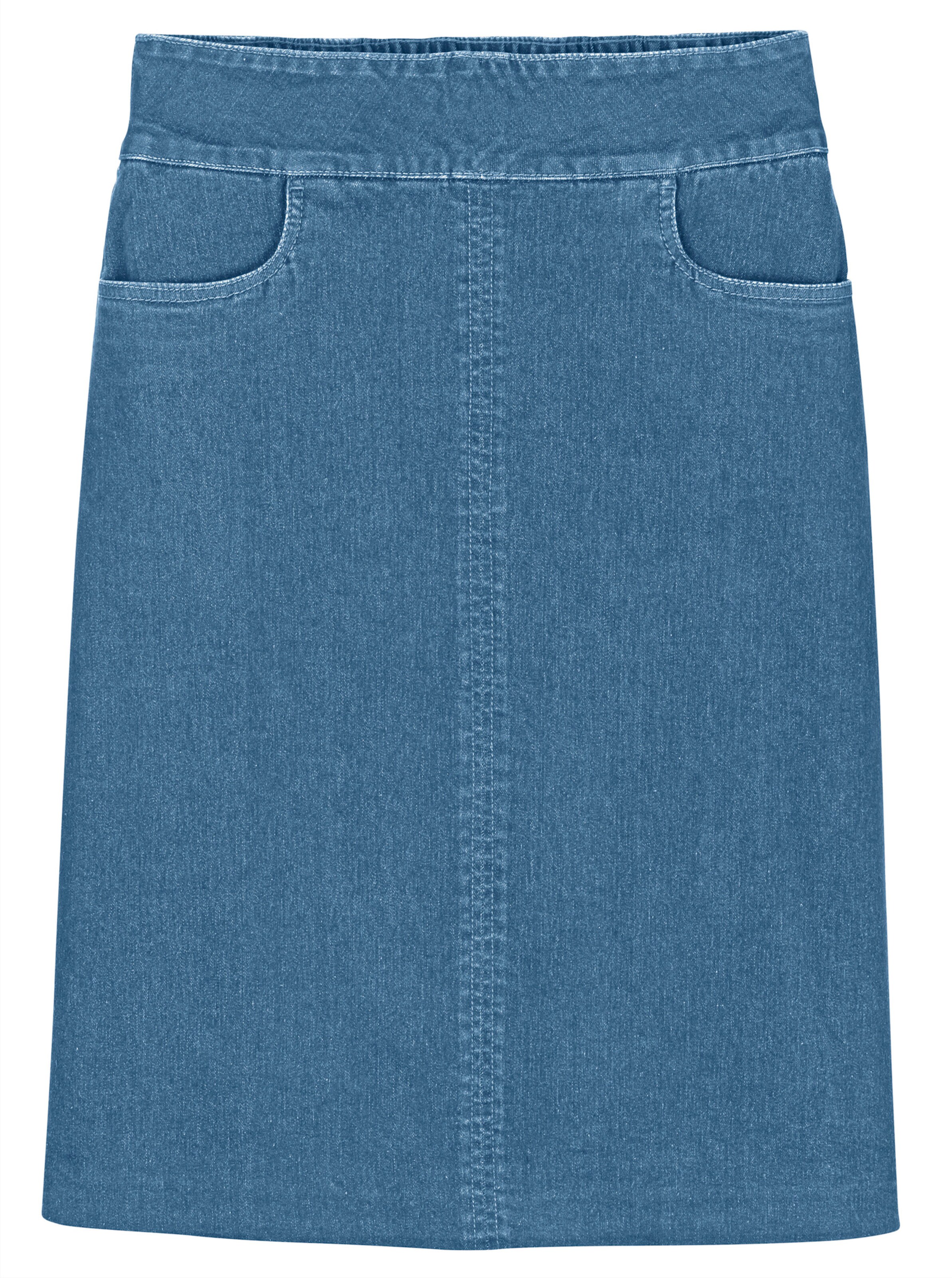 Jeansrock in blue-bleached