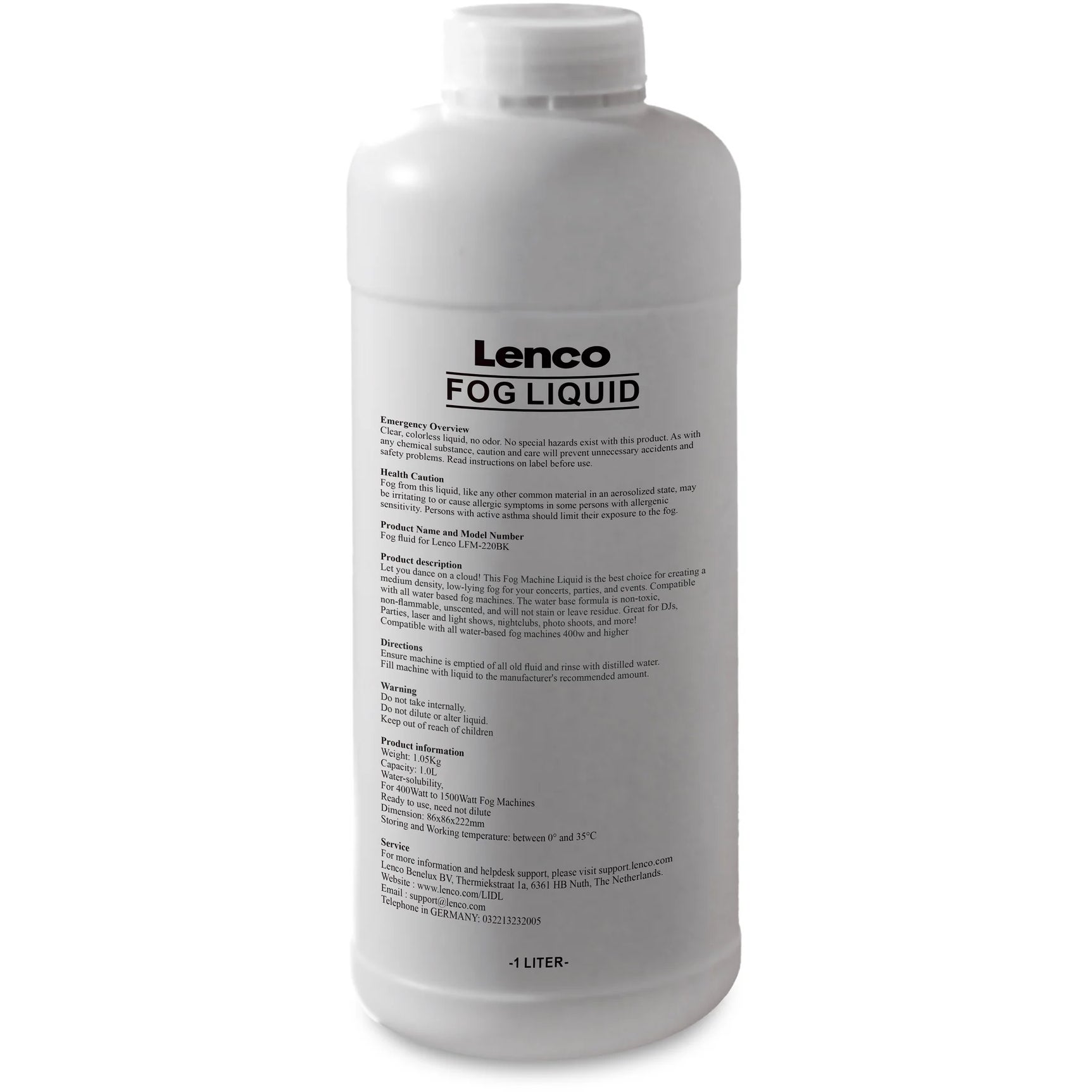 Lenco FML-100 medium rookvloeistof 1 liter