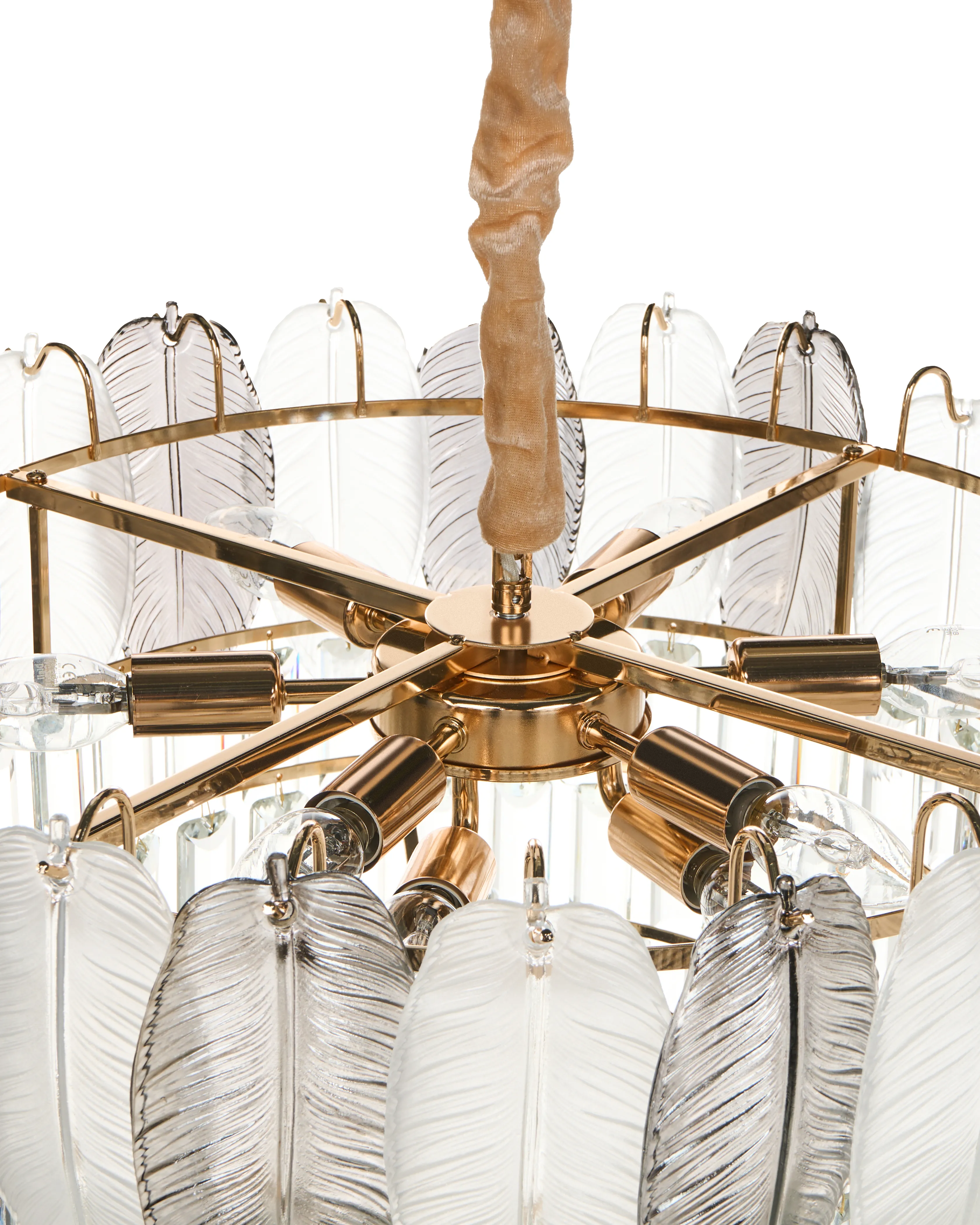 Kroonluchter CANAGUA Glas Messing