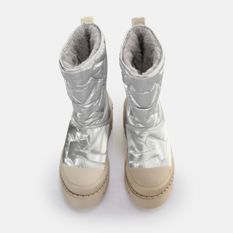 Raven Snow Boot Bottines vegan, argent