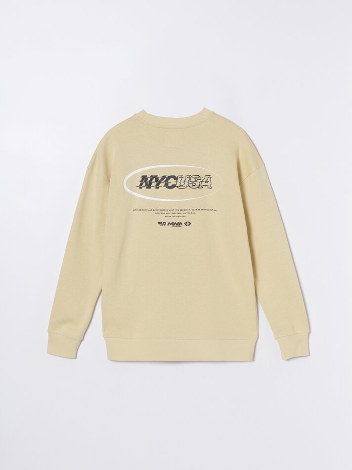 Moletom estampado - Amarelo claro