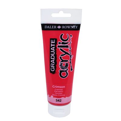 Daler-Rowney Graduate - Peinture acrylique - 120 ml - cramoisi