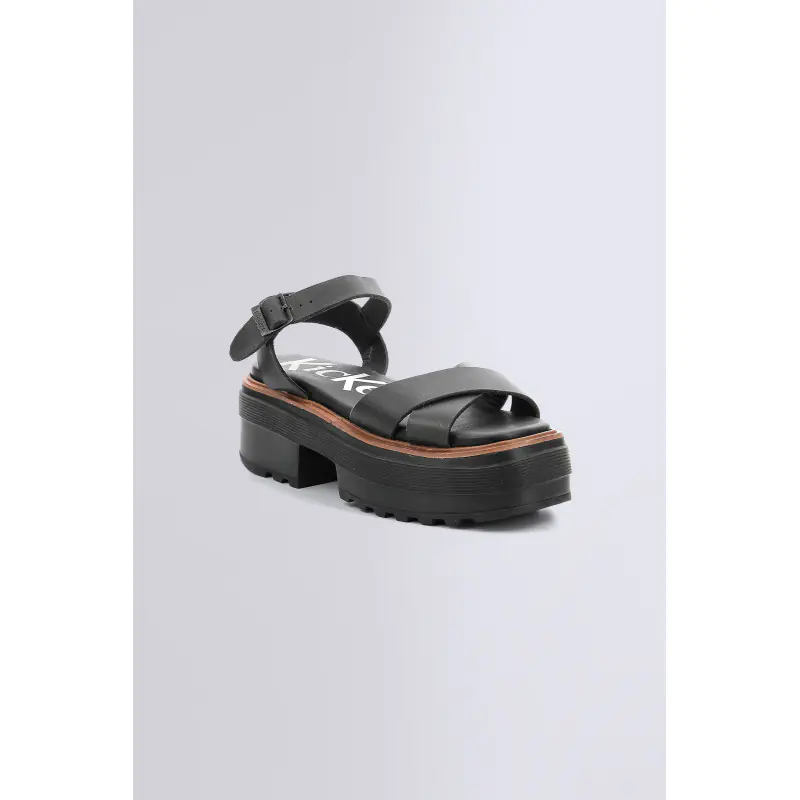 KICK HEKO NOIR SANDALES Cuir Femme