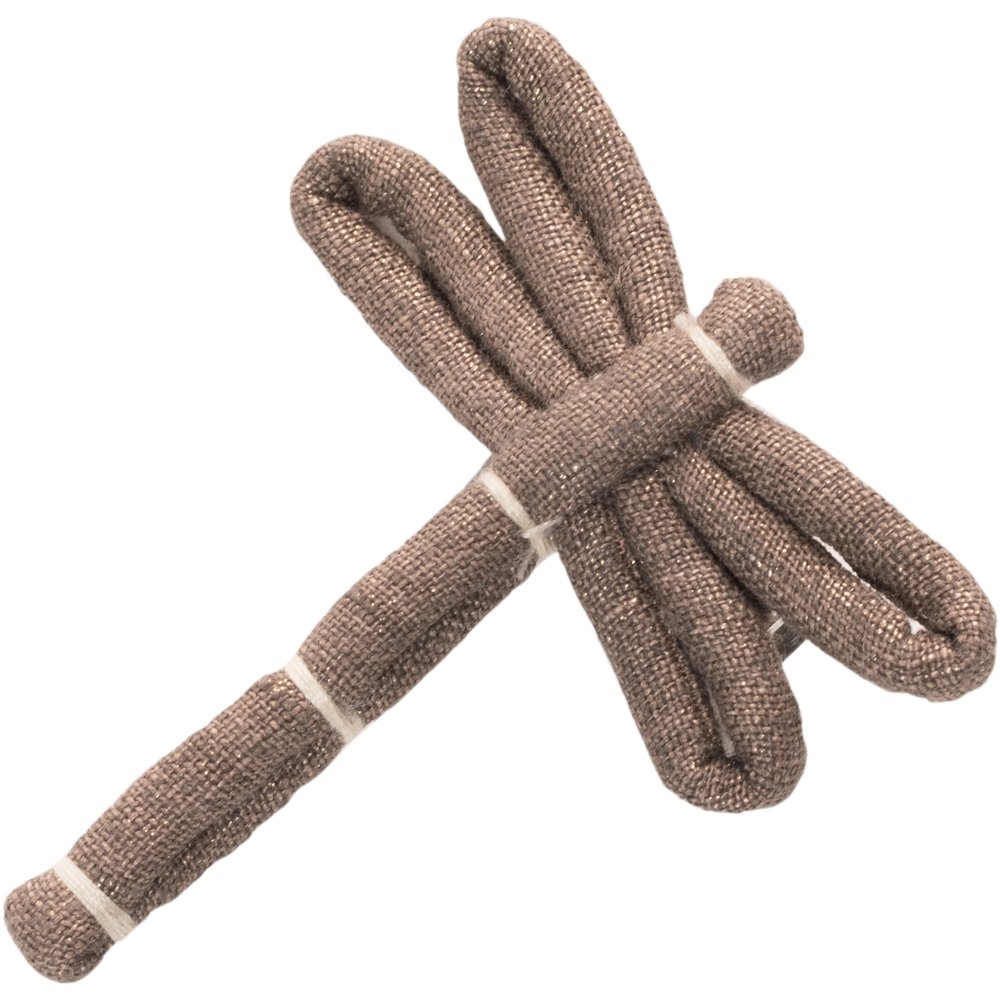 Barrette Libellule Lin Cuivré