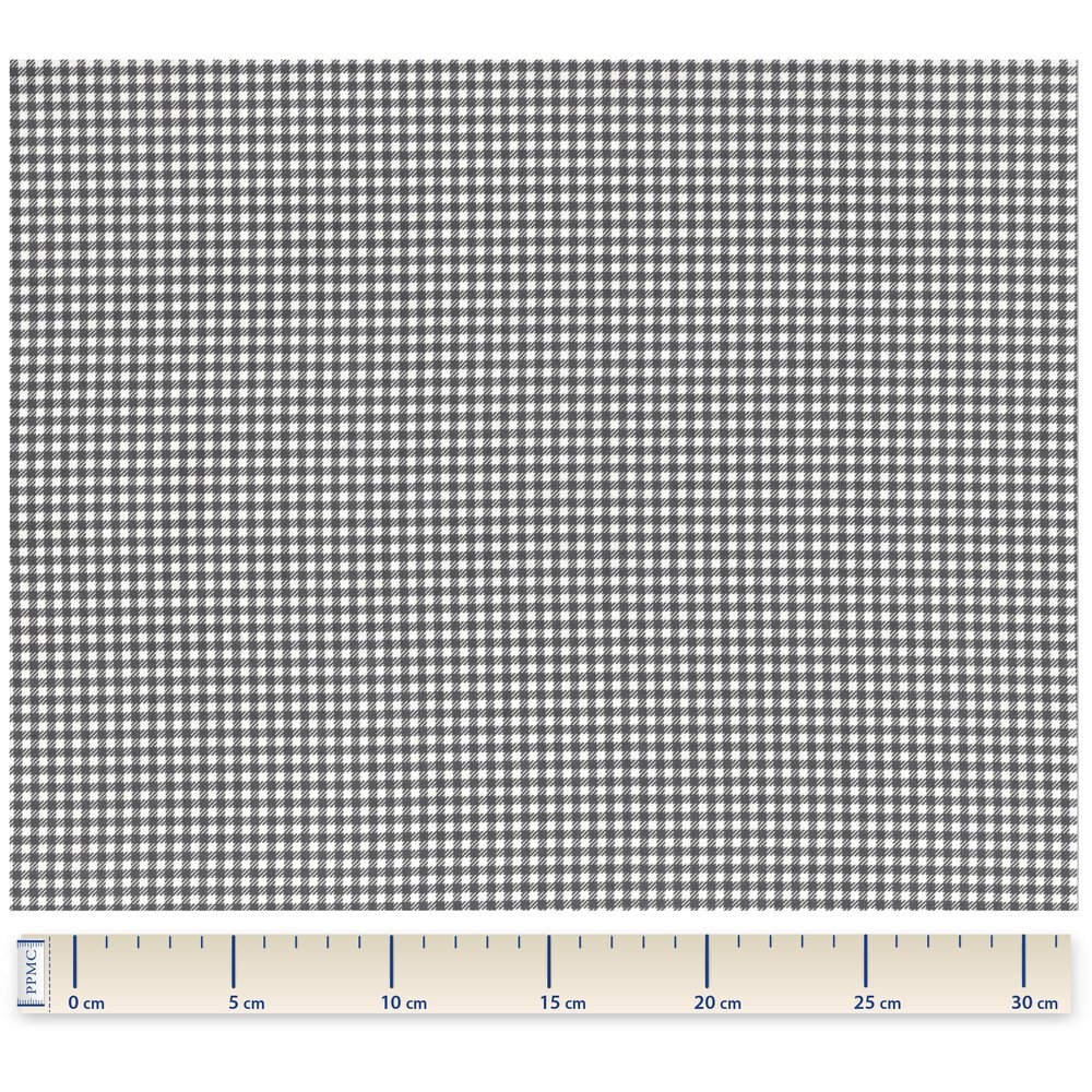 Coupon Tissu 1 M Vichy Noir