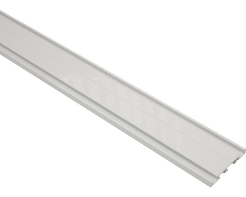 Witte aluminium gordijnrail, dubbel spoor, 150 cm