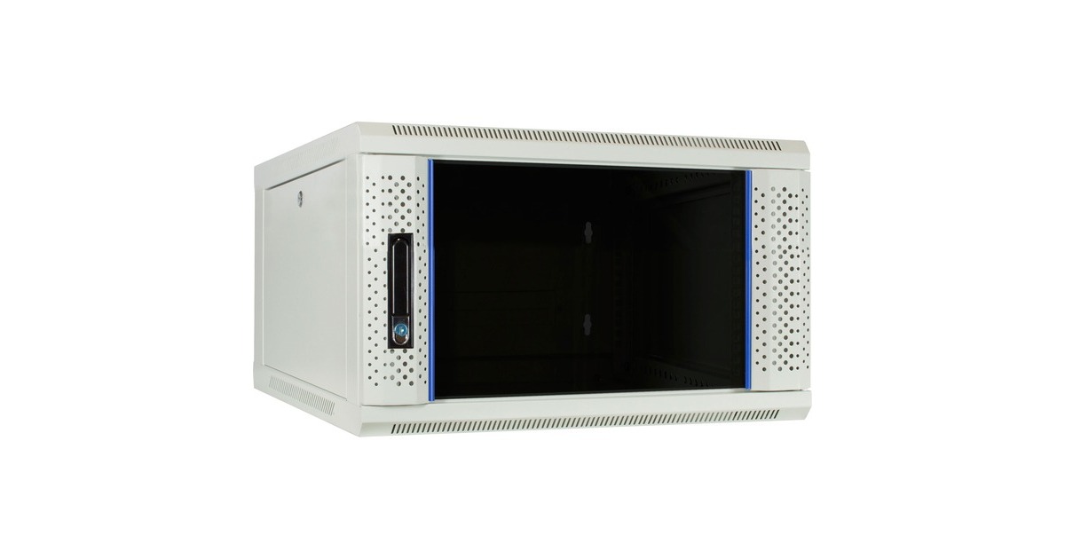DSI6U witte wandkast met glazen deur - DS6606W server rack  (Wit, 600 x 600 x 368mm)