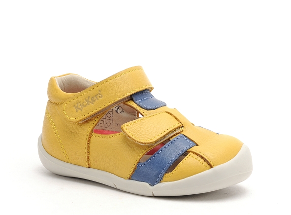 Kickers nu pieds bebe wasabou jaune