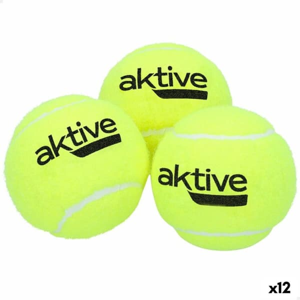 Tennisballer Aktive 3 Deler Gul 12 enheter