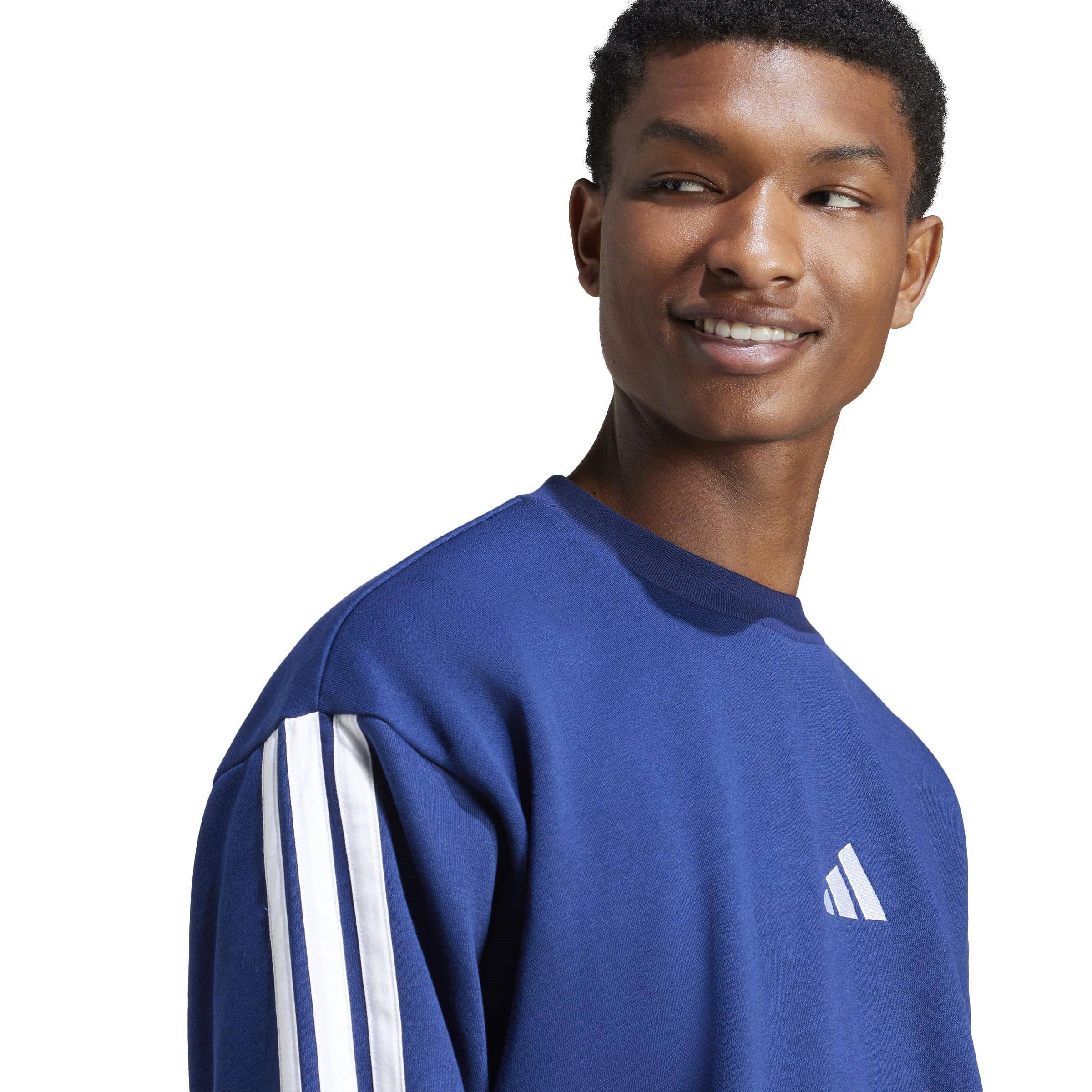 adidas Essentials 3-Stripes Fleece Sweatshirt Mens