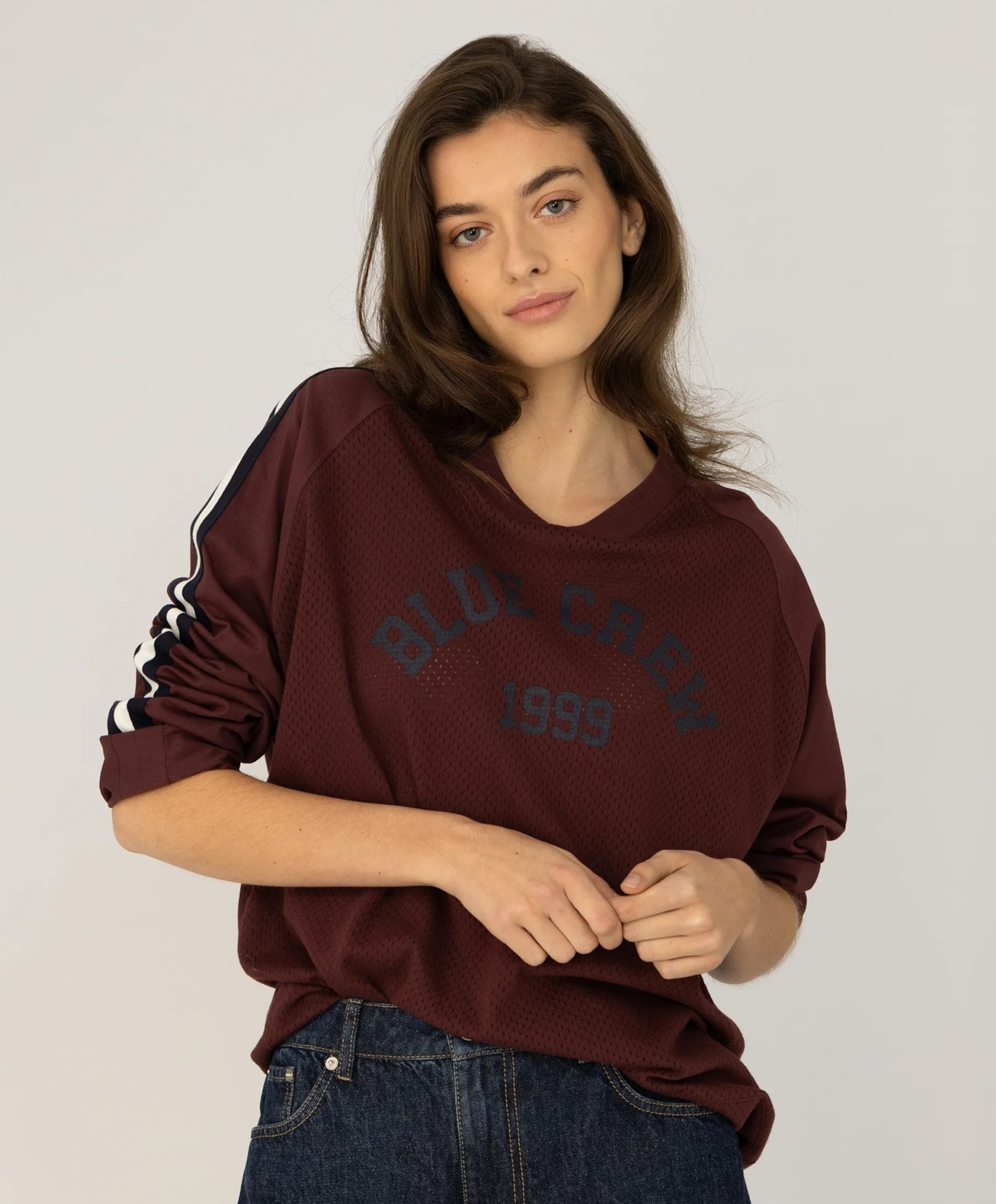 Anna Blue Dames longsleeve bordeaux