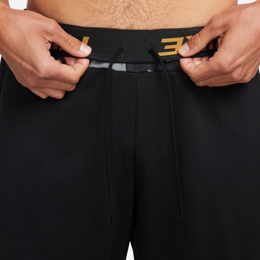 Nike Short d'Entraînement Dri-FIT Knit Camo - Noir/Blanc