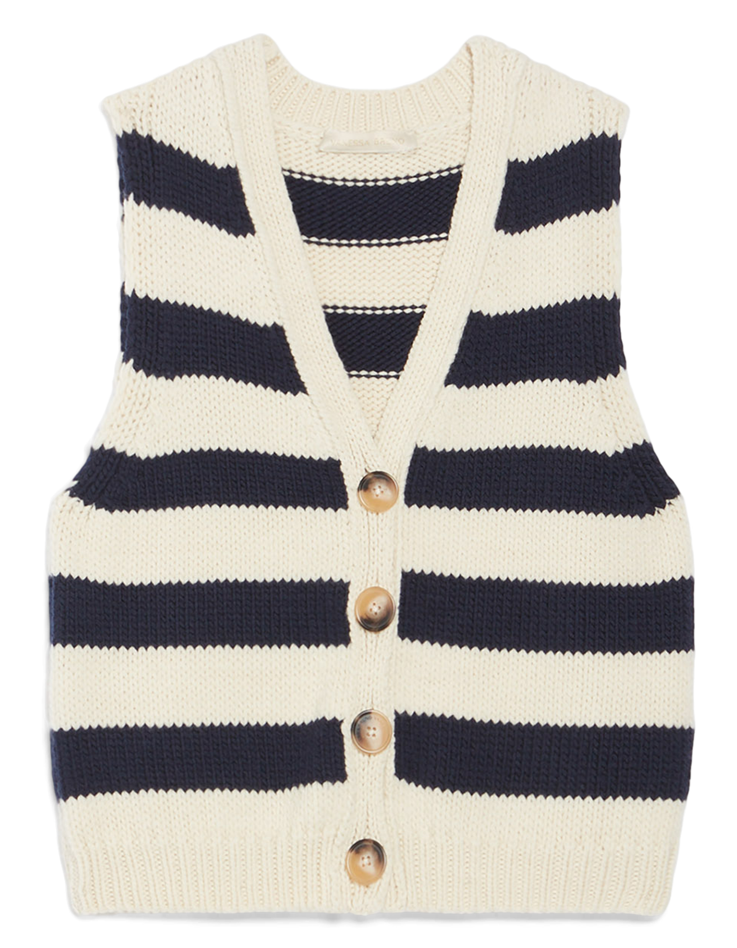 DOUNYA - Cardigan sans manches en laine| Multicolore