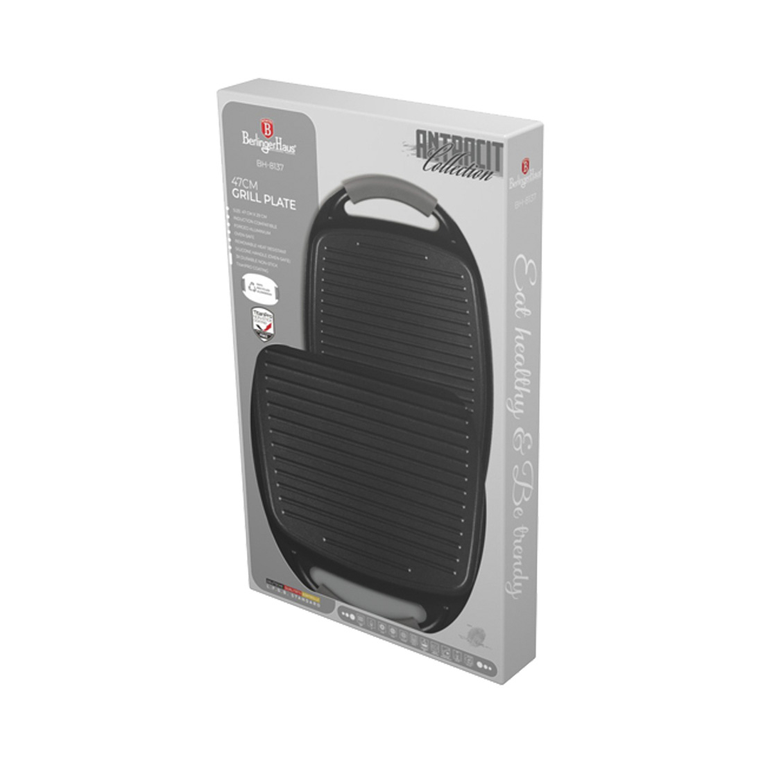Berlinger Haus Grillplatte 47cm matt Anthracite Collection