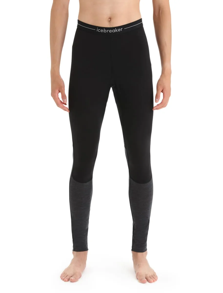 Icebreaker Men's 125 ZoneKnit™ Leggings Black/Jet Heather/CB