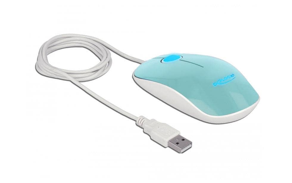 Maus 12538 USB-Typ-A LED türkisOptische 3-Tasten Maus