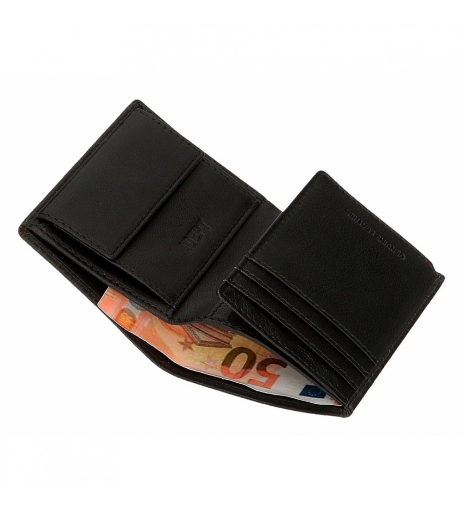 Bolsa Joumma Cartera Adept Alan vertical preta - 8,5 x 10,5 x 1 cm -