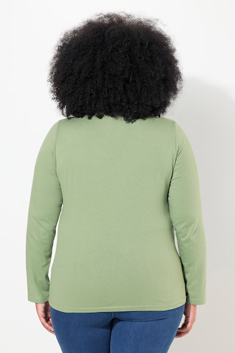 Shirt, Slim, V-Ausschnitt, Langarm