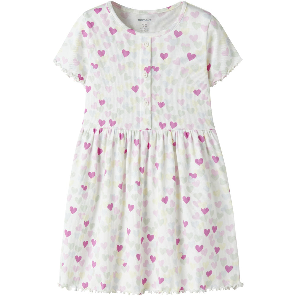 Køb Name It Cloud Dancer Random Hearts Nmfvemia Ss Kjole