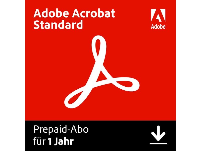 Adobe Acrobat Standard DC ESD, Subscription, 1 Jahr, WIN & Die zuverlässigste PDF-Lösung ist jetzt noch besser vernetzt